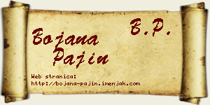 Bojana Pajin vizit kartica
